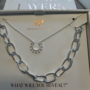 BP Silver Chain and Pendant Necklace Set